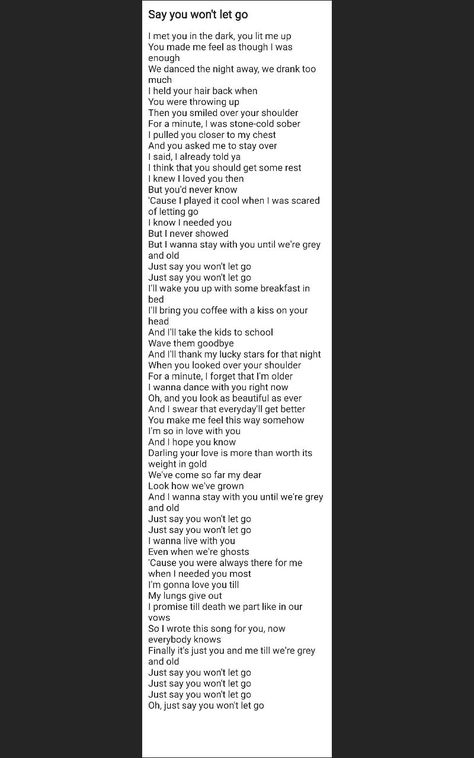 James Arthur Lyrics Say You Won't Let Go, Just Say You Won't Let Go Lyrics, Say You Won’t Let Go James Arthur Lyrics, Say You Won’t Let Go Lyrics, Say You Won't Let Go Lyrics Aesthetic, Can I Be Him James Arthur Lyrics, Say You Won’t Let Go, James Arthur Say You Wont Let Go, Say You Won't Let Go