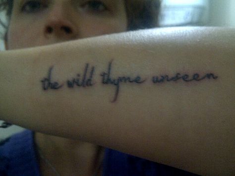 ...the wild thyme unseen and the wild strawberry..." a verse from the Four Quartets, East Coker by T.S. Eliot, my second tattoo reminding me of my late cat Thyme... Second Tattoo, Wild Thyme, T S Eliot, Wild Strawberry, Wild Strawberries, Thyme, The Four, Body Art Tattoos, The Wild