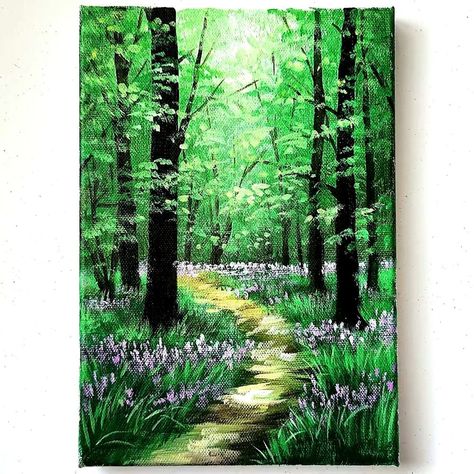 Summer Forest Acrylic Painting | art, artist, work of art, art of painting | Summer Forest Acrylic Painting #art #artist #artwork #acrylic #painting #eldrawingarts #paintingartwork #acrylicpainting #landscapepainting | By El Drawing Arts | Facebook Acrylic Trees Painting, Forest Painting Acrylic Easy, Forest Painting Acrylic, Summer Season Drawing, Seasons Painting, Forest Acrylic Painting, Art Of Painting, Drawing Arts, Painting Board