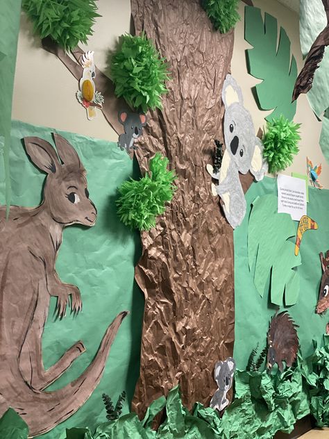 Outback Vbs Crafts, Australian Vbs Decorations, Australia Classroom Decor, Australian Outback Vbs Decorations, Australian Outback Party, Australian Wildlife Week, Wildlive Vbs, Australian Wildlife Week Activities, Wildlife Week