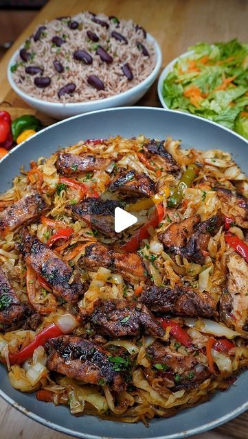 Jerk Cabbage Recipe, Jerk Cabbage, Jerk Chicken Meal, Steam Cabbage, Easy Jerk Chicken, Jerk Chicken And Rice, Jerk Turkey, Jerk Chicken Recipe, Steamed Cabbage