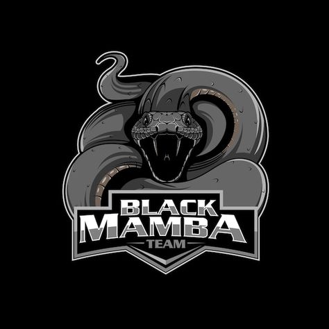 Black Mamba Logo, Mamba Logo, Gaming Logo Design, Gaming Mascot Logo, Esports Logo, Gaming Logo, Logo Design Art, Vector Logo Design, Mascot Logo