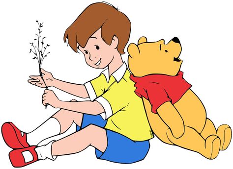 Clip art of Christopher Robin and Winnie the Pooh sitting back to back #christopherrobin, #winniethepooh Winnie The Pooh Diy Costume, Winnie The Pooh Diy, Friendship Sketches, Winnie The Pooh Christopher Robin, Disney Christopher Robin, Winnie The Pooh Drawing, Titus 2, Disney Cartoon Characters, Diy Costumes Kids