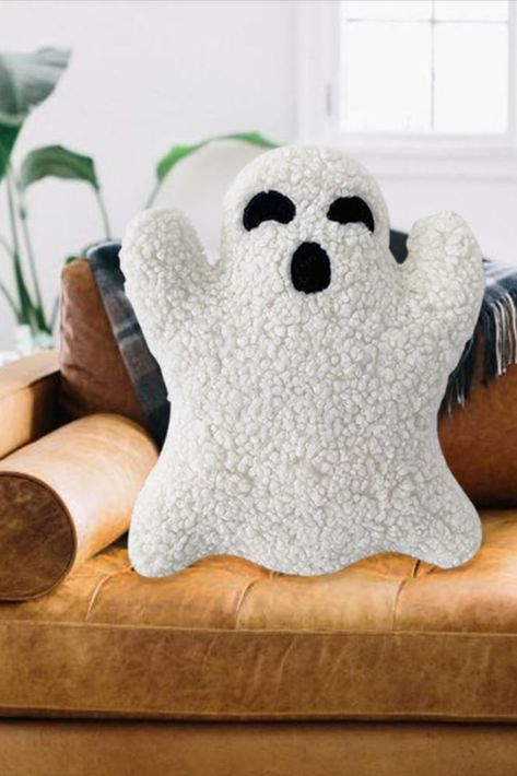 KoMico 12 Inch Ghost Halloween Pillow, Decorative Spooky Ghost Cushion Throw for Sofa Bed Couch Home Decor, Cute Boo Pillow for Living Room Decor(11.81 x 7.87 Inch) Spooky Bedroom, Sofa Bed Couch, Home Decor Cute, Ghost Pillow, Halloween Bedroom, Christmas Ghost, Halloween Pillow, Horror Decor, Pumpkin Pillows