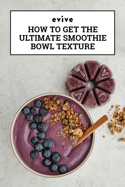 ⭐ Pro Tip: Blend your Evive smoothie cubes with only a splash of plant-based milk and adjust as you go! Bowl Texture, Thick Smoothie Bowl, Smoothie Cubes, Thick Smoothie, Plant Based Recipes Easy, Berries Recipes, Meal Delivery Service, Vegan Smoothies, Plant Based Milk