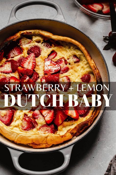 Lemon Dutch Baby, Dutch Babies, Baby Recipe, Breaking Fast, Dutch Baby Recipe, Baby Pancakes, German Pancakes, Dutch Baby Pancake, Baby Recipes