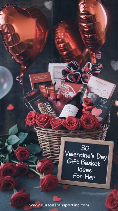 Surprise her with a Valentine’s gift she’ll never forget! Check out these 30 thoughtful gift basket ideas that’ll make your girlfriend or wife feel extra special. 🎁💋 Creative Valentines Gifts For Girlfriend, Valentines Gifts For Girlfriend, Valentine's Day Gift Baskets, Valentine Gifts For Girlfriend, Gifts For Girlfriend, Gift Basket Ideas, Cool Gifts For Women, Basket Ideas, Gift Basket