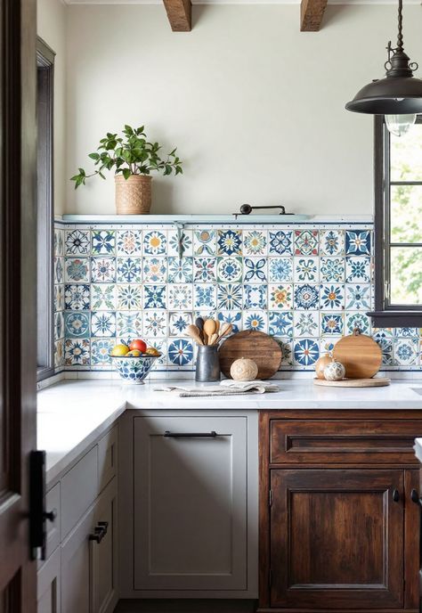 backsplash kitchen ideas Accent Backsplash Behind Stove, Mediterranean Tile Backsplash, Backsplash Ideas White Cabinets, Kitchen Backsplash Ideas White Cabinets, Timeless Backsplash, Backsplash Behind Stove, Vintage Tin Tiles, Backsplash Kitchen Ideas, Backsplash Kitchen White Cabinets