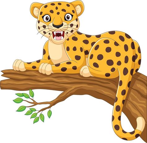 Cheetah Cartoon, Cartoon Leopard, Leopard Drawing, Cartoons Drawing, Macan Tutul, Summer Fun For Kids, Tree Drawing, Color Pencil Art, Cartoon Images