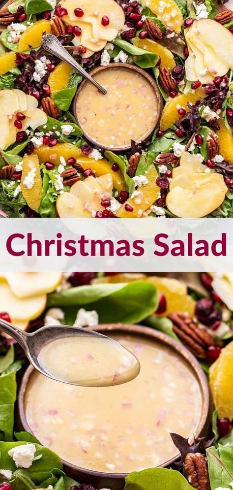 Salad Recipes Christmas, Festive Salad, Best Christmas Appetizers, Christmas Salad Recipes, Christmas Salad, Christmas Salads, Resep Salad, Best Salad Recipes, Homemade Dressing