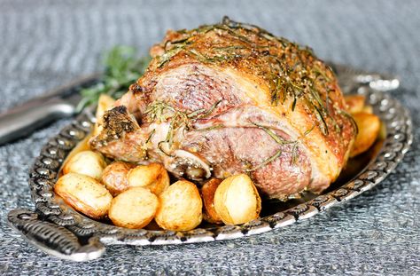 Roast Half Leg of Lamb by Diverse Dinners Roast Half Leg Of Lamb, Roast Lamb Leg, Roast Lamb, Meat Dish, Leg Of Lamb, Easter Dinner Recipes, Rosemary Garlic, Meat Dinners, Lamb Roast