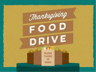 Thanksgiving Food Drive Christian PowerPoint Turkey Food Drive Box Ideas, Fall Food Drive Box Ideas, Thanksgiving Food Drive, Can Food Drive Box Ideas Thanksgiving, Canned Food Drive Poster, Food Drive Flyer, Rack Card Templates, Tea Party Menu, Social Media Business Cards