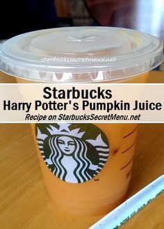 Harry Potter and Starbucks fans, we present #Starbucks Pumpkin Juice! #starbuckssecretmenu how to order: http://starbuckssecretmenu.net/harry-potters-pumpkin-juice-starbucks-secret-menu/ Harry Potter Coffee Recipe, Starbucks Healthy, Harry Potter Drinks, Harry Potter Pumpkin, Starbucks Hacks, Pumpkin Juice, Secret Starbucks Drinks, Starbucks Secret Menu Drinks, Starbucks Secret