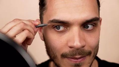 How to Trim Eyebrows (For Men): 3 Easy Ways to Shape Them How To Cut Eyebrows, Eyebrows For Men, Trim Eyebrows, Long Eyebrows, Eyebrow Care, Bushy Eyebrows, Guys Eyebrows, Boys Hair, How To Trim Eyebrows