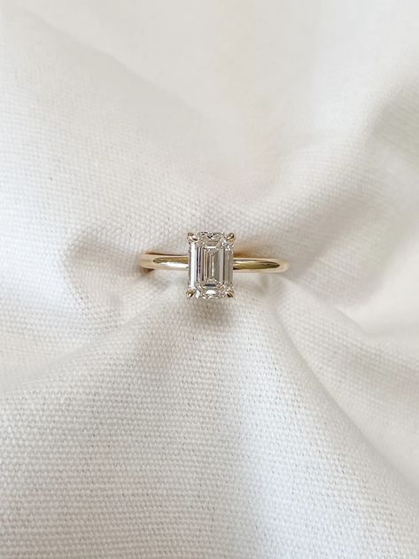 1.5 Carat Engagement Ring, Rectangle Diamond Engagement Rings, Rose Gold Square, Emerald Cut Engagement Ring, Dream Wedding Ring, Custom Made Engagement Rings, Cute Engagement Rings, Future Engagement Rings, Emerald Cut Engagement