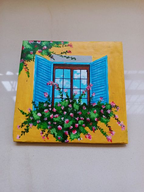 Spring painting Canvas Painting Ideas Square, Small Square Canvas Painting Ideas, Square Canvas Painting Ideas, Square Canvas Painting, Canvas Business, Buddha Art Drawing, Modern Art Canvas Painting, Small Canvas Paintings, Canvas Painting Ideas