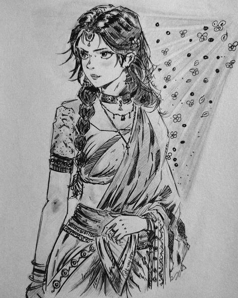 Ink sketches ( female traditional's)🌺 . . . . .. . .. #ink #sketch #doodle #rough #art #traditional #female #trend #artist #trendpage #explore #explorepage #women Rough Sketches Doodles, Rough Sketches, Art Traditional, Ink Sketch, Art Painting Acrylic, Hand Painting Art, Painting Acrylic, Drawing Reference, Jujutsu