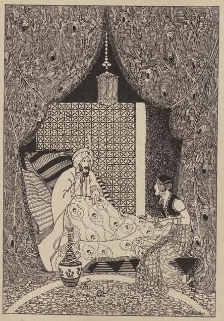 Shahrazad and Shahrayar in “The thousand and one nights, commonly called, in England, the Arabian nights’ entertainments.” A new translation from the Arabic, with copious notes. By Edward William Lane, 1889. A Thousand And One Nights, Thousand And One Nights, Pet Monkey, One Thousand, World Literature, Islamic World, Arabian Nights, Old Books, Dark Art