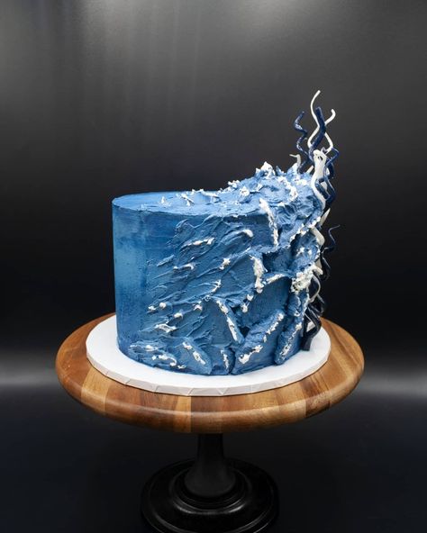 Waves Cake, Coastal Birthday Cake, Scuba Cake, Wave Cake, Beach Themed Cakes, Ocean Cakes, Nautical Cake, Sea Cakes, 18th Birthday Cake