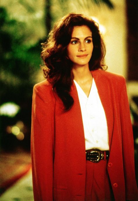 Pretty Woman Red Dress, Pretty Woman Film, Julia Roberts Style, Pretty Woman Movie, Red Jacket Women, Woman Movie, 90's Fashion, Red Dress Women, Red Suit