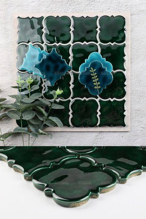 Decore Aesthetic, Arabesque Tile Bathroom, Arabesque Tile Backsplash, Tile For Backsplash, Backsplash Arabesque, Teal Tile, Lantern Tile, Bathroom Projects, Arabesque Tile