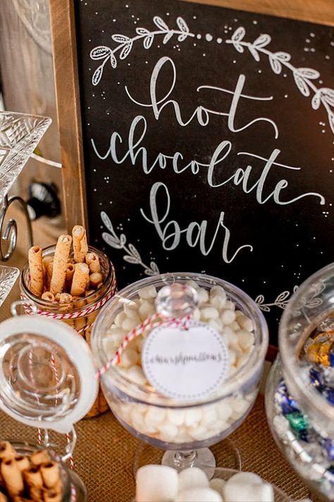 Hot Chocolate Chalkboard Sign, Hot Chocolate Bar Wedding Reception, Hot Cocoa Bar Chalkboard Sign, Hot Chocolate Bar At Wedding, Hot Chocolate Wedding Bar, Hot Chocolate Bar For Wedding, Hot Cocoa Bar Wedding, Hot Chocolate Bar Wedding, Coffee Bar Ideas Station Small