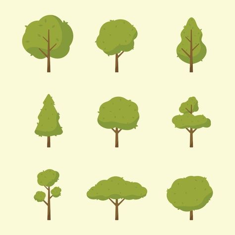 Tree Illust, Cartoon Mouths, Text Games, Cartoon Building, Cartoon Eyes, Nature Tree, Hand Shapes, Cartoon Character Design, The Nature