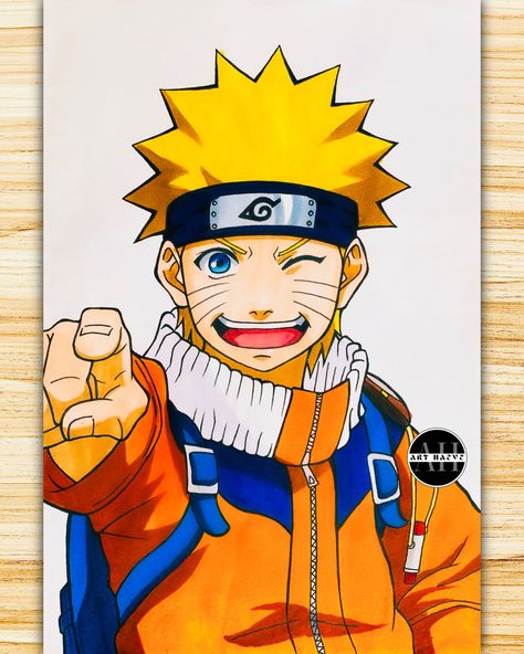 Naruto Colour Pencil Drawing, Best Anime Drawings Naruto, Naruto Colour Drawing, Anime Colour Pencil Drawing Easy, Naruto Drawing Ideas Easy, Drawing Anime Naruto Art, Naroto Ozomaki Drawing, Naruto Poses Reference, Anime Drawing With Color