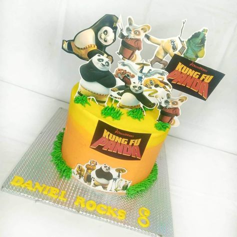 Kung Fu Panda Birthday Cake, Kung Fu Panda Cake, Panda Birthday Cake, Panda Cake, Panda Birthday, Birthday Cake Topper Printable, Kung Fu Panda, Mario Bros, Kung Fu