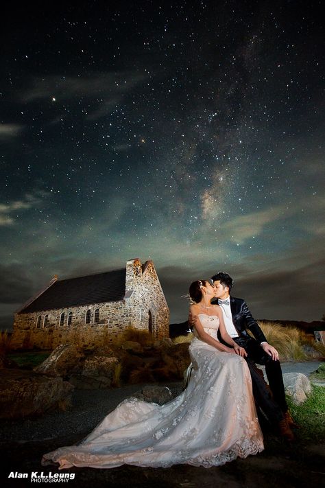 Starry Night Images, Night Engagement Photos, Night Outside, Night Engagement, Starry Night Wedding, Night Couple, Digital Photography School, Night Images, Professional Portrait