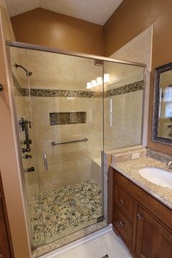 Bathroom Design Ideas, Pictures, Remodel and Decor Small Luxury Bathroom, Shower Remodel Diy, Master Bath And Closet, Master Bath Renovation, Small Shower Remodel, Sophisticated Bathroom, Closet Layout, Closet Remodel, Bathroom Remodel Designs