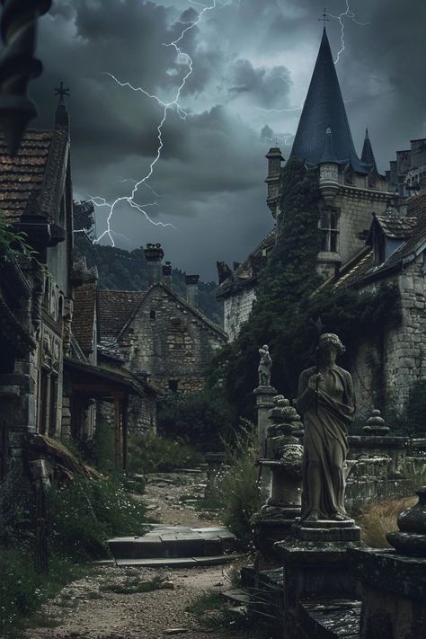 Home / X Eerie Places, Ruined City, Art Gallery Wallpaper, Fantasy Setting, Fantasy Places, Weird Dreams, Landscape Scenery, Medieval Town, Fantasy Aesthetic