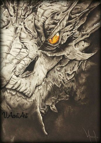 Smaug Dragon Art, Smaug Dragon Drawing, Smaug Dragon Tattoo, Smaug Drawing, Dragon Art Sketch, Smaug Tattoo, Casa Do Hobbit, Dragon Portrait, Dragon Sketches