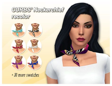 Maxis Match CC World Sims 4 Scarf Accessory, Sims 4 Cc Neck Scarf, Sims 4 Head Scarf Cc, Ts4 Cc Maxis Match Necklace, Sims 4 Cc Accessories Hats Maxis Match, Bandana Choker, Ts4 Cc, Elegant Accessories, Sims 4 Cc Finds