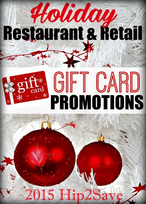 2015 Holiday Restaurant & Retail Gift Card Promotions – Hip2Save Gift Card Promotion Ideas, Restaurant Gift Cards, Holiday Giveaways, Dollar Store Diy Projects, Holiday Gift Card, Paris Restaurants, Dollar Store Diy, Dollar Stores, Card Template