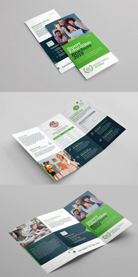 College University Trifold Brochure Design Template College Brochure Design Creative, University Brochure Design, College Brochure Design, Folder Design Ideas School, Higher Education Student Affairs, University Brochures, College Brochure, Brochure Design Layouts, Community Ideas