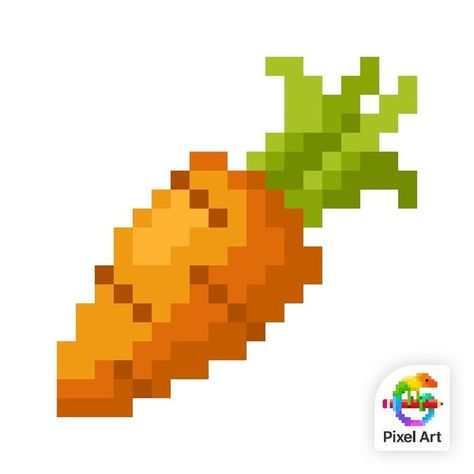 Carrot Pixel Art, Pixel Art Vegetables, 32x32 Pixel Art Grid, Alan Dale, Pixel Food, Cd Idea, Fruit Animals, Cool Pixel Art, Halloween Gif