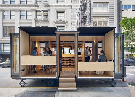 Container Kiosk, Coworking Design, Mobile Architecture, Container Cafe, Mobile Office, Autonomous Vehicle, Kiosk Design, 카페 인테리어 디자인, Container Shop