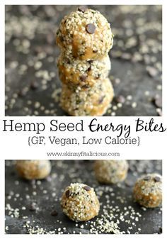 Hemp Hearts Recipes, Hemp Seed Recipes, Healthy Protein Snacks, No Calorie Snacks, Healthy Vegan Snacks, Healthy Bites, Hemp Seed, Energy Bites, High Protein Snacks