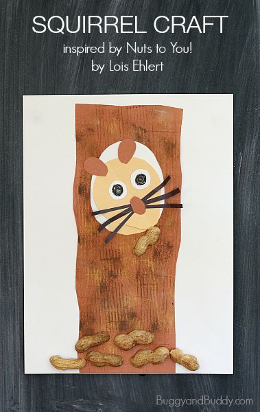 Squirrel Craft for Kids Based on the Story, Nuts to You! by Lois Ehlert~BuggyandBuddy.com Squirrel Crafts, Squirrel Craft, Lois Ehlert, Popular Childrens Books, Seuss Crafts, Squirrel Art, Fun Fall Crafts, Fall Preschool, Fall Crafts For Kids