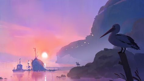 Scene Drawing, Speed Painting, Fish House, Landscape Concept, Digital Painting Tutorials, Creative Artwork, Fantasy Concept Art, Night Art, Stardew Valley