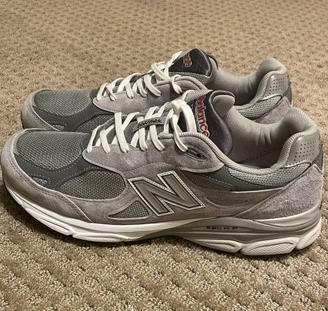 Nb Shoes Men, Men’s New Balance Shoes, J Cole Concert, Gray New Balance, New Balance Shoes Men, 2000s Shoes, Men's Business Casual Style, Nb Shoes, New Balance 990