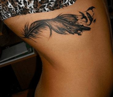 Under Breast Tattoos, Tattoo Under Breast, Survivor Tattoo, Mastectomy Tattoo, Feather Tattoo, Feather Tattoos, Maple Leaf Tattoo, Girl Tattoos, Under Construction