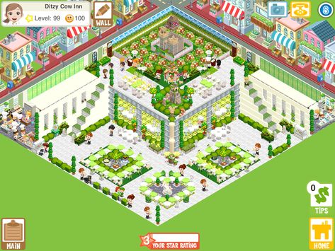 My Cafe Game Design Ideas French, My Cafe Game Layout Ideas, Boardgame Cafe Design, Cafe Game Design, Cafeland Design Ideas, Bakery Story Game Design Ideas, Kawaii Games, Hay Day, Boutique Decor