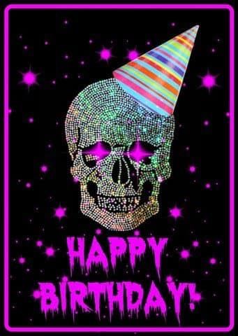 Happy Birthday Gothic, Happy Birthday Skulls, Happy Bday Wishes, Photo Happy Birthday, Happy Birthday Photo, Happy Birthday Man, Birthday Greetings Friend, Happy 6th Birthday, Happy Birthday Art