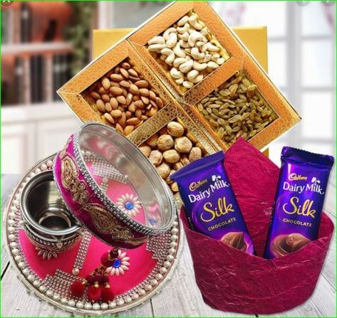 same day karwa chauth gift delivery Karwa Chauth Sargi, Karwa Chauth Gift, My Life Partner, Silk Chocolate, Gift Catalog, Brownie Points, Gift Delivery, India Gift, Life Partner