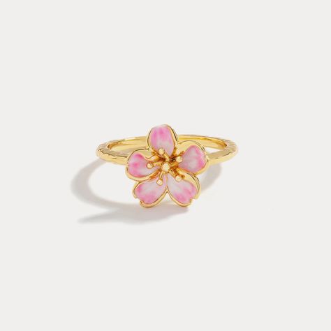 DETAILS Plating: 18K Gold Materials: 18K Gold on Brass Diameter: 17mm-0.67"-6 1/2 Weight: 2g; 1.2g; 1.2g Cherry Blossom Ring, One Finger, Simple Gift Wrapping, Gold Ring Sets, 18k Gold Ring, Rings Set, Simple Gifts, Pretty Rings, Affordable Jewelry