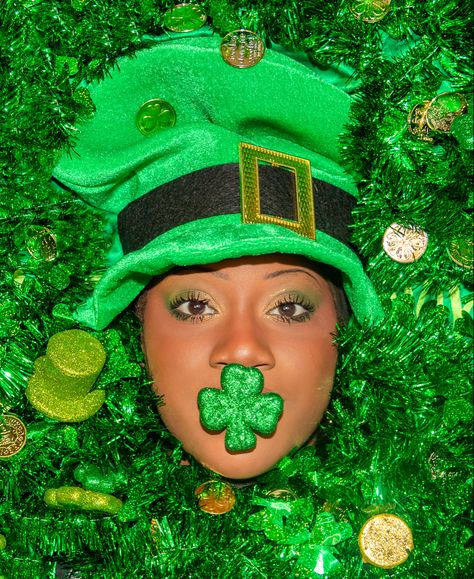 St Patty’s Day Leprechaun Fashion Photo Shoot Saint Patricks Day Photoshoot, St Patrick’s Day Photoshoot, March Photoshoot, Gold Photoshoot, St Patrick's Day Photos, Fashion Photo Shoot, Lucky Leprechaun, Home Studio Photography, Modeling Poses