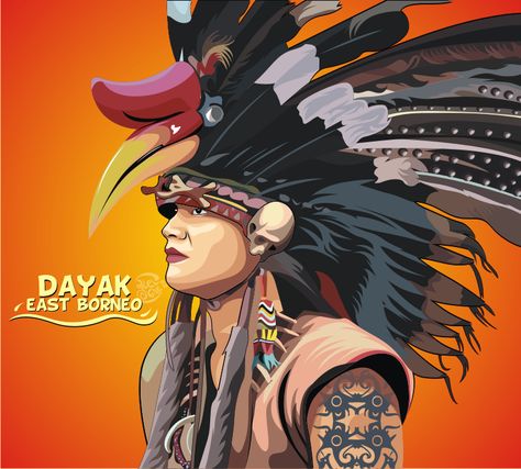 Gawai Dayak Background, Dayak Borneo Design, Pahlawan Melayu, Dayak Art, Foto Close Up, Dayak Borneo, Borneo Tattoo, Design Kaos, Wallpaper Notebook