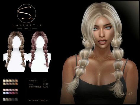 Double bubble braid 061122(Jennie) with 24 colors, hope you like, thank you! Filesize: 22 MB Author: S-Club #hairstyles #sims4cc #gaming #sims4 #sims Bubble Braid Sims 4 Cc, Double Bubble Braid, 4 Hairstyles, Bubble Braid, Sims 4 Cc Download, Bubble Braids, Space Buns, Club Hairstyles, Sims 4 Cc